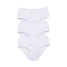 3 Adet Tutku Kadın Yüksek Bel Bato Kalın Lastik Külot Beyaz Beden: 3xl Standart