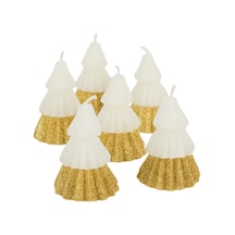 Meri Meri - Ivory Mini Tree Candles - Krem Mini Ağaç Mumlar 6'lı Tüm Yaşlar