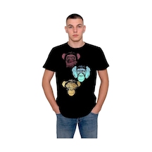 Üç Maymun Görmedim Duymadım Bilmiyorum Tişört Unisex T-shirt 001