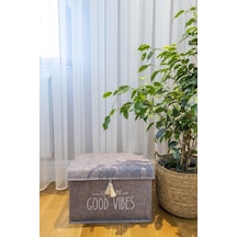 Muomuo Home Keçe Kapaklı Mini Kutu 35X24X24 Cm. Gri Çok Renkli