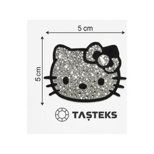 Taşlı Ütülenebilen Veya Sticker Olarak Kullanılabilen 6cm Hello Kitty
