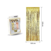 2 Paket Kapı Perdesi Gold 100x200 Cm - Parti Süsü 0 - 99