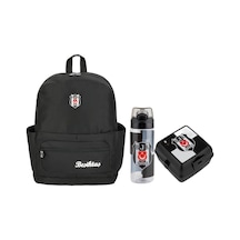 Taraftar Beşiktaş Çanta+ Suluk+ Beslenme Kabı Set8 Siyah - Beyaz