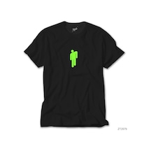 Billie Eilish Logo Green Siyah Tişört Siyah