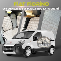 Fiat Fiorino Bej Renk Tay Tüyü Cepli & Terletmez Sırtlı Oto Koltuk Minder Seti - Koltuk Koruma Kılıfı Ön & Arka Tam Set