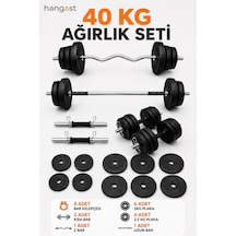 Z Barlı Halter Seti ve Dambıl Seti Ağırlık Fitness Seti