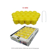 Bijon Kapağı Düz 19 Mm Sarı 20 Li Set