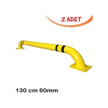 Otopark Ayırma Otopark Ayırıcı Araç Stoperi Yaslama Demiri Bariyeri 130cm Ø60mm 2mm 2 Adet