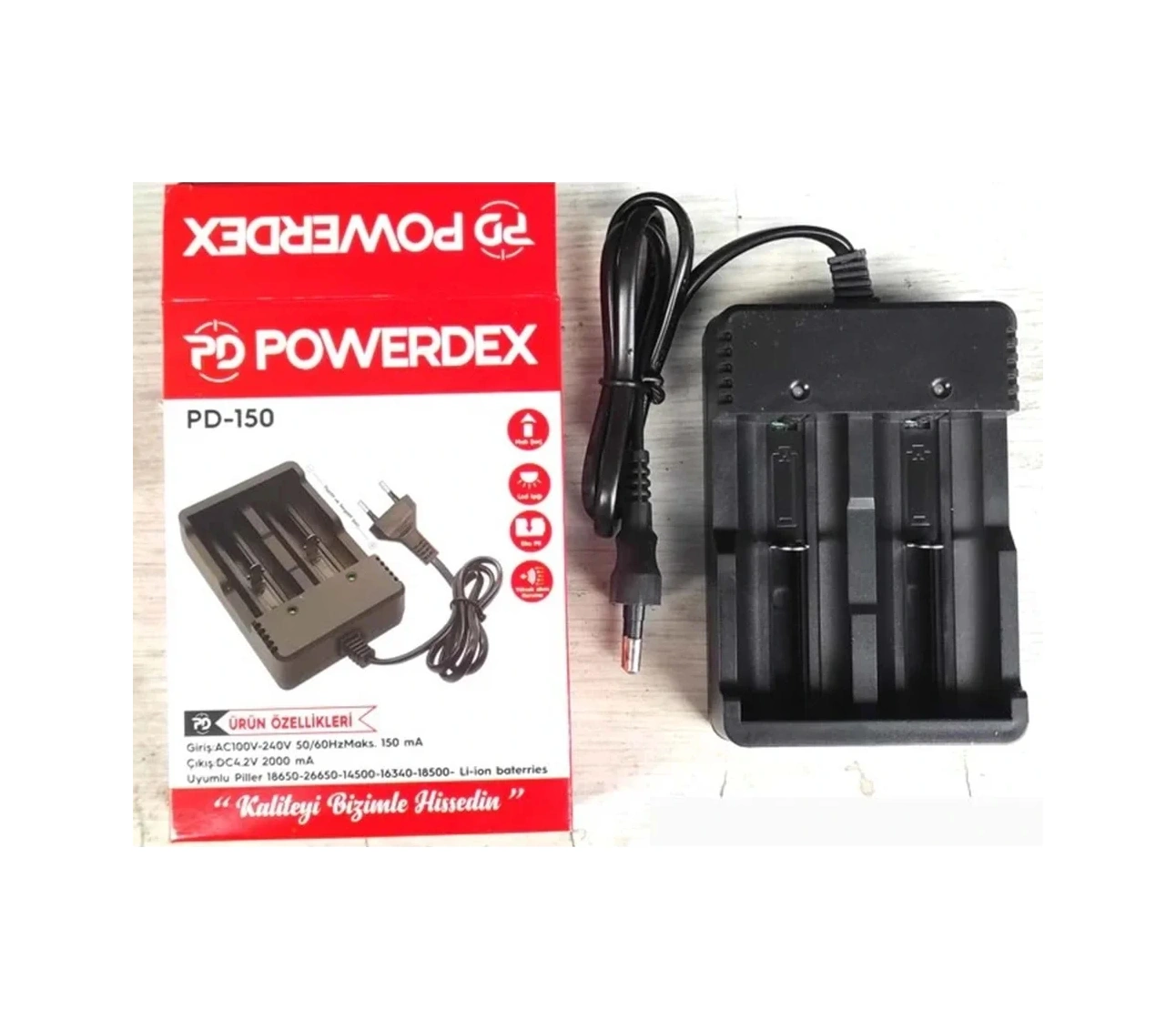 Powerdex Pd-150 18650 3.7v Pil Şarj Cihazı 2li