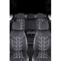 Chevrolet Silverado 2021+ Keten Oto Koltuk Kılıfı Ön Arka Set Karaca Siyah Şhn