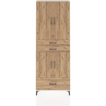 Arges Dolap 5 Raflı 3 Çekmeceli 4 Kapaklı 88x30x243 Aytaşı-çam Aytası