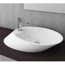 Bocchi Vessel Bataryalı Çanak Lavabo 72 CM M. Beyaz 1021-002-0126