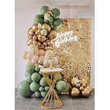 Deniz Kumu Pastel Ten Rengi Doğum Günü Ve Nişan Balon Zinciri Set
