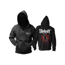 Tarzsokak Slipknot Hoodies Fermuarlı Kapşonlu Uyumlu Siyah