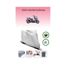Gri Arka Çanta Ve Kilit Uyumlu Kymco Xciting Vs 400 Uyumlu Motor Brandası