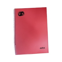 U-4 A4 Pp Kp Spiralli 40 Yp Çizgili Defter-kırmızı