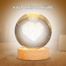 Kalpli Led Işıklı Cam Küre Büyük Boy Kristal Tasarım Mh-hs7997-4549