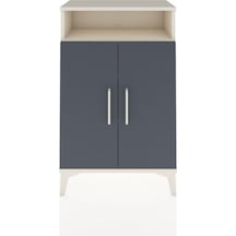 Arges Komodin 3 Raflı 2 Kapaklı 60x30x96 Aytaşı-antrasit Aytaşı