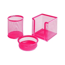 Bigpoint Metal Perfore 3'lü Set Pembe N11.11069