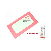 Tkgz Apple Uyumlu iPhone 12 Mini Arka Pil Batarya Kapağı Cam+b-7000 Yeşil