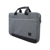 Gbmotion 3 Bölmeli Evrak Laptop El Omuz Çantası 17,3 İnç Gri