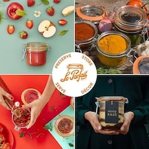 Le Parfait Super Terrines Klipsli/contalı Cam Kavanoz 1l 4 Adet 12 Izgara