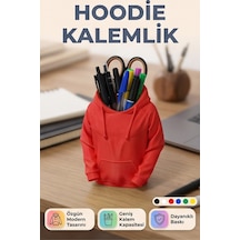 Hoodie Tasarımlı Dekoratif Kalemlik Kırmızı