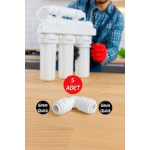 Su Arıtma Cihazı Hortum Birleştirme Dirseği 6 MM Hortum Quick 5 Adet