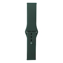 Galaxy Watch 42mm Band Serisi 20mm Klasik Kordon Silikon Strap Kayış-pine Yeşil