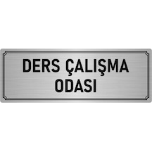 Metal Yönlendirme Levhası, Departman Kapı İsimliği Ders Çalışma O 7x20 cm Gümüş Renk