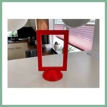 Bşkvirgo 3d Baskı Modern Fotoğraf Çerçevesi - Masaüstü Ve Raf Üstü Dekoratif Resimlik-kırmızı Bsk2026