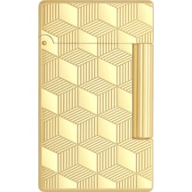 020841 St Dupont Initial Guilloche Gold Çakmak
