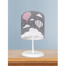 Mekta Home Bebek Ve Çocuk Odası Büyük Bulut Ve Uçan Balon Desenli Abajur