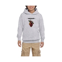 Zepplin Giyim Carcass Torn Arteries Gri Çocuk Kapşonlu Sweatshirt Gri