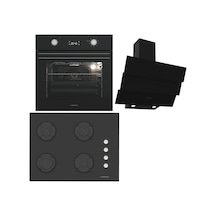 Termikel BO O6555C DB - BH P7144C B - CH S6532C BB Ankastre Set Siyah