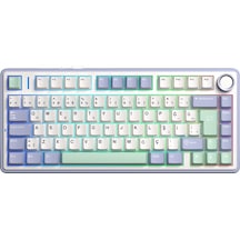 Aula F75 Mekanik Rgb Tkl Graywood V4 Switch Kablosuz Makrolu Hot Swap Türkçe Q Klavye Pastel