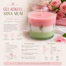Katmanlı Tasarım El Yapımı %100 Doğal Soya Mumu Açık Pembe