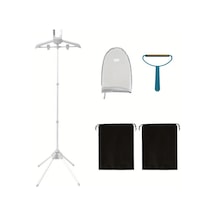 Fochsia Katlanır Alüminyum Ütü Standı Seti - Ayarlanabilir Seyahat Ütü Masası Ve Yumuşak Yün Tıraş Makinesi İle Gri Sku