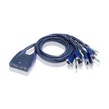 4 Portlu USB Kvm (Keyboard/Video Monitor/Mouse) Switch- Hoparlör