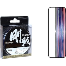 Gosen W8 Casting Pe 1.0 8 Kat 150mt Multi Color Örgü İp Misina - Standart