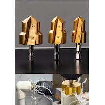 3'lü Boru Genişletme Matkap Uç Seti 15-31 Mm Raybalama & Havşa Uç Metal Delme
