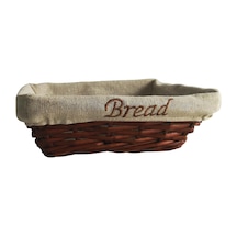 Groovy Bezli Dikdörtgen Ekmek Sepeti 22x16x7 cm Kod:Grv 904 Kahverengi