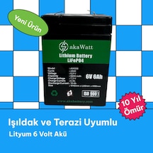 Akaenergy 6 Volt 6 Amper Lityum Terazi Aküsü
