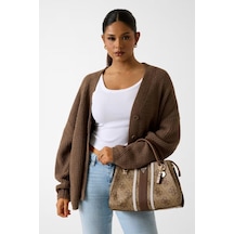Guess Noelle Logo Iı Kadın El Çantası Hwss9672070 Kahverengi