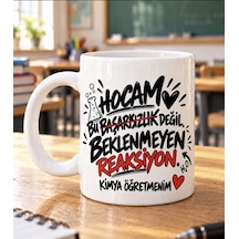 Kimya Öğretmeni Hediye Kupa- Öğretmenler Günü Özel Tasarım Beyaz