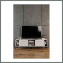 Bezos Linya Tv Sehpası Suntalam Beyaz 160x35 Cm Mmbz