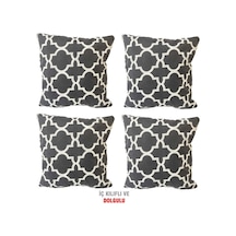 Kırlent Yastık Dolgulu Vip Yastık 4 Adet-43X43 Cm(Büyük Karaçatı) (524872071)