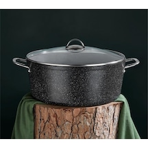 Oms Gastro Granit Derin Tencere 26cm 3113 Siyah