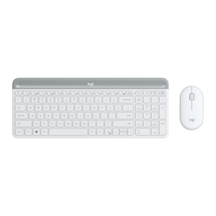 Logitech MK470 Kablosuz İnce Q Klavye + Mouse Seti Beyaz