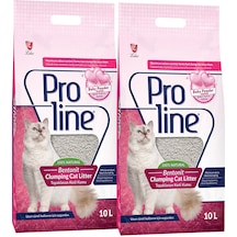 Proline Bebek Pudralı Kalın Taneli Topaklaşan Bentonit Kedi Kumu 2 x 10 L